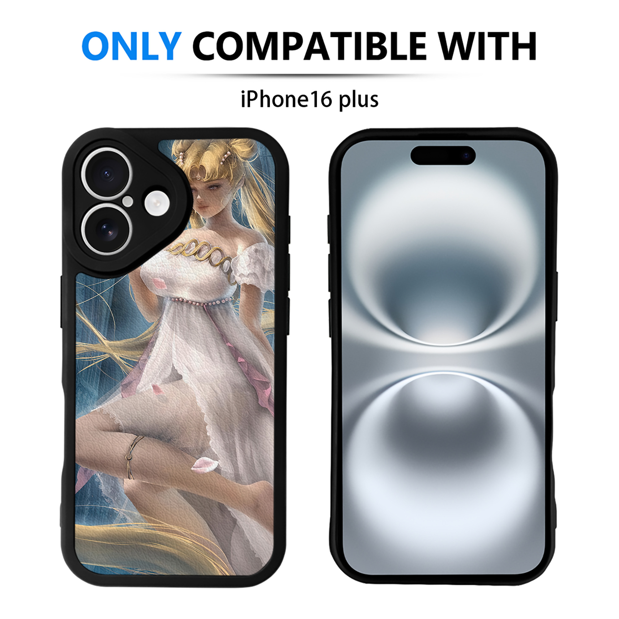 （画像用） 美少女戦士セーラームーン Sailor Moon 【iPhone 16シリーズ対応】シリコンスマホケース（レザー調） 材質：シリコン